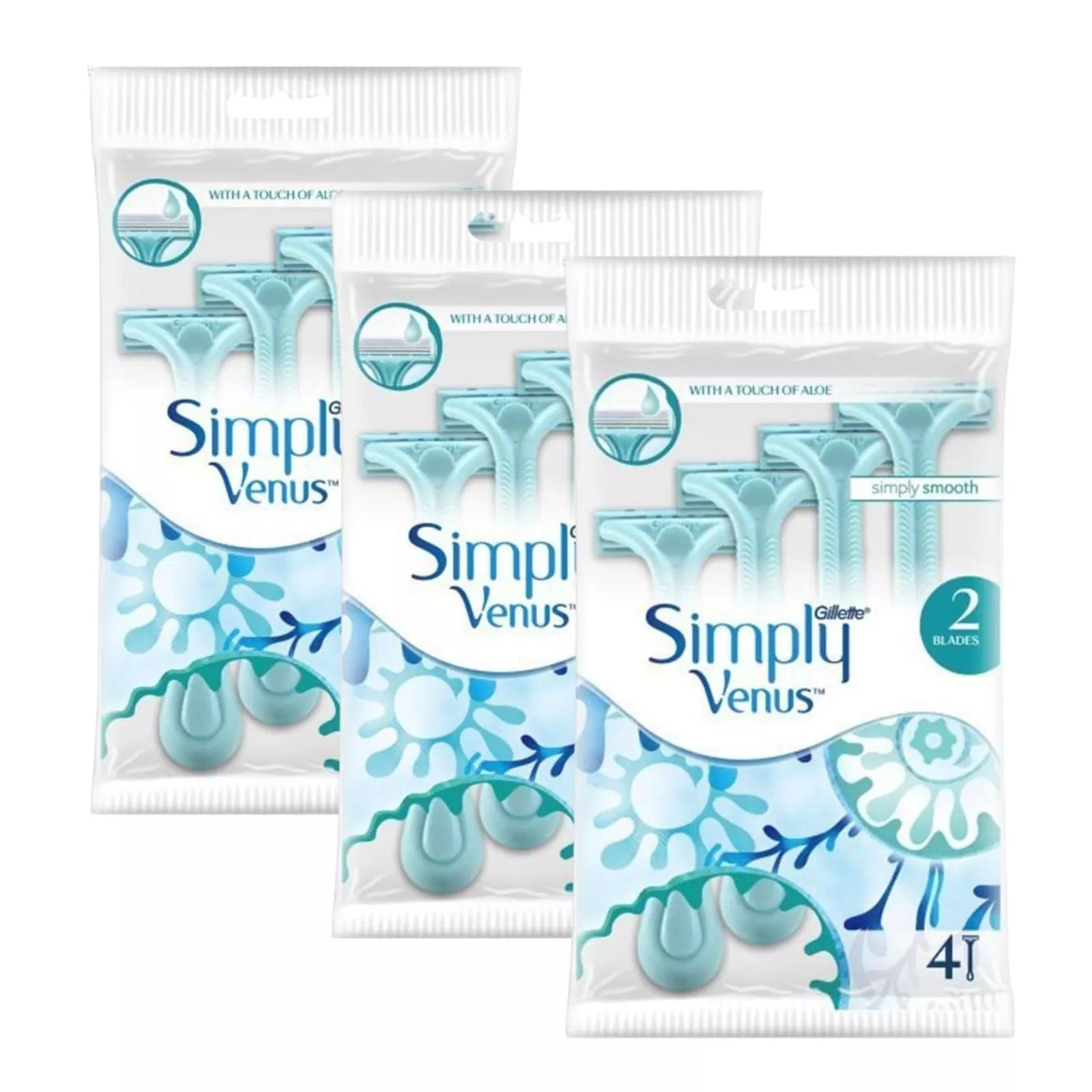 12 X Gillette Venus Simply 2 Disposable Razors 4 Pack - Premium Quality Tissue Online - Product Image 12 X Gillette Venus Simply 2 Disposable Razors 4 Pack - Premium Quality Tissue Online - Product Image